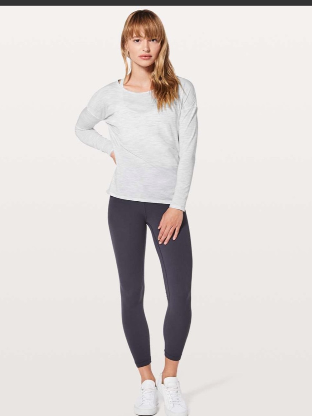 Lululemon Back Into It Long Sleeve in Heathered Grey size M